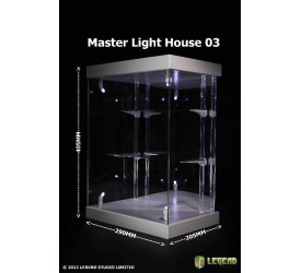 Master Light House Acrylic Display Case with Lighting for Mini Figures (white)